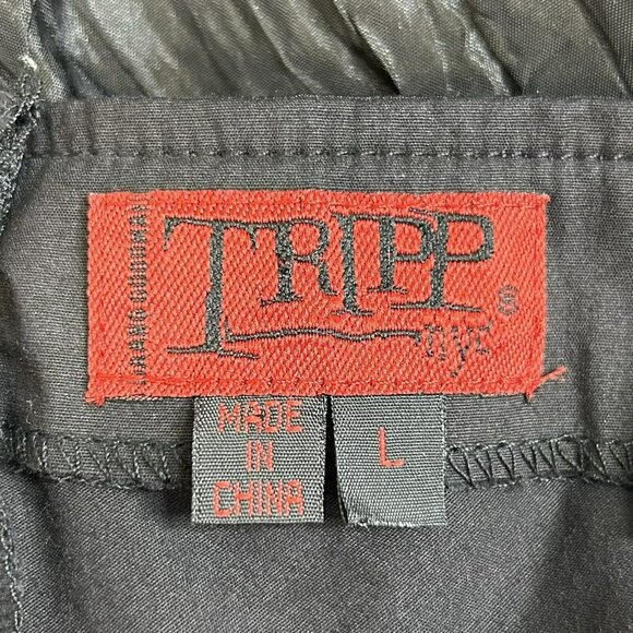 Tripp NYC Mini Dress Size Large Black Lace Up Corset Goth Emo Punk Grunge Witchy - Picture 3 of 4